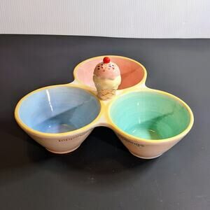 3 Section Ice Cream Bowl Celebrations by Lillian Vernon
